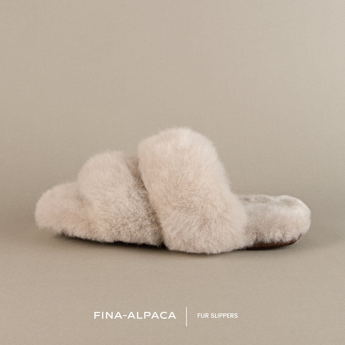 White company sales fur slippers